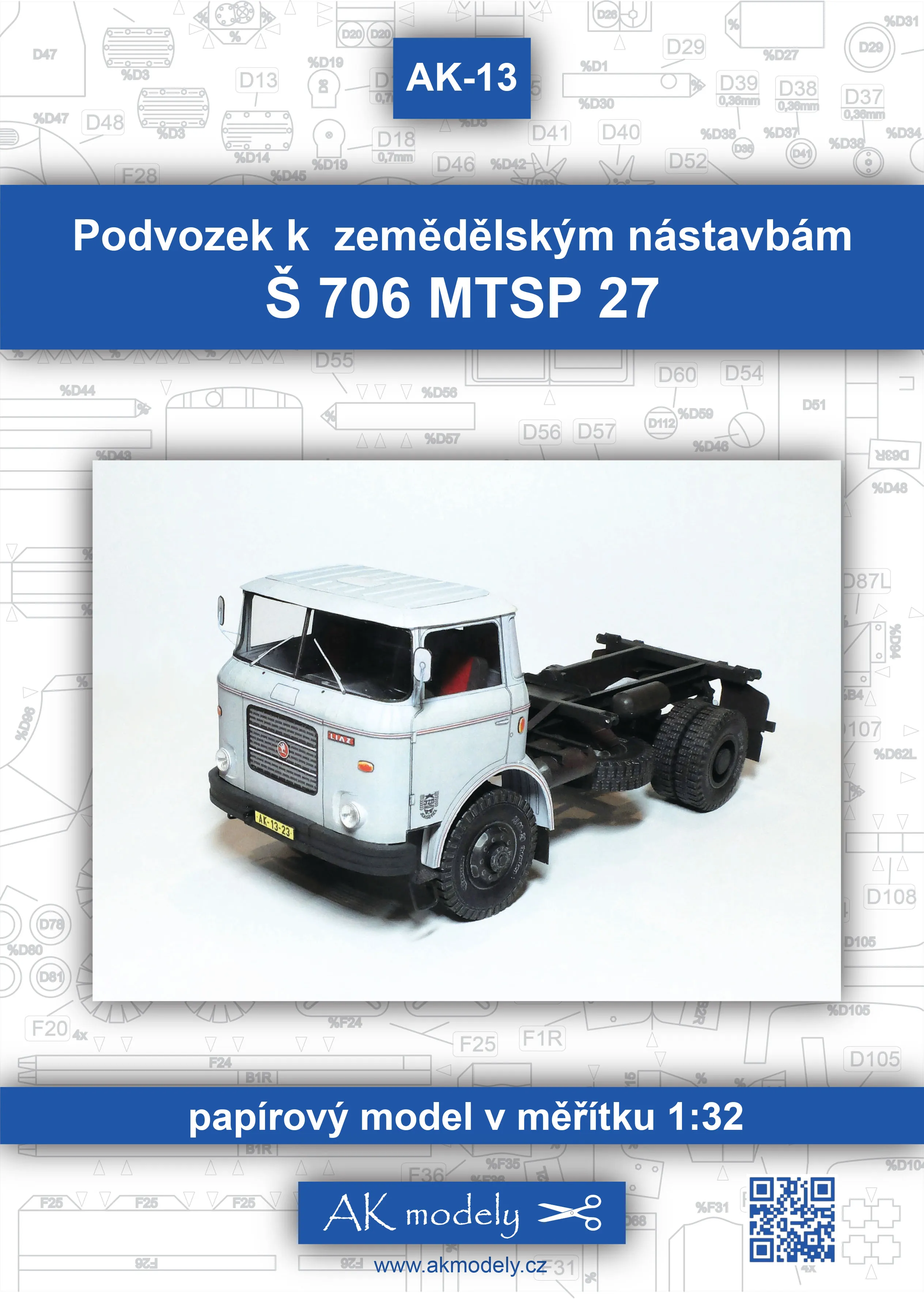 Papierový model - Podvozok k nadstavbám Š706 MTSP 27