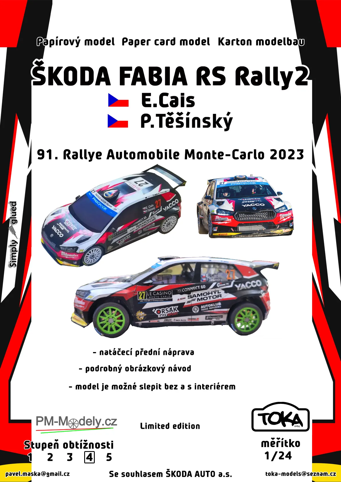 Papierový model Fabia RS Rally 2 - Cais