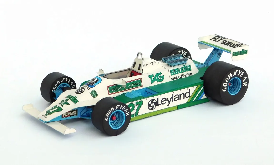 Papierový model Formula F1 Williams FW07B 1980