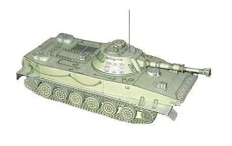 Papierový model Obojživelný tank PT-76