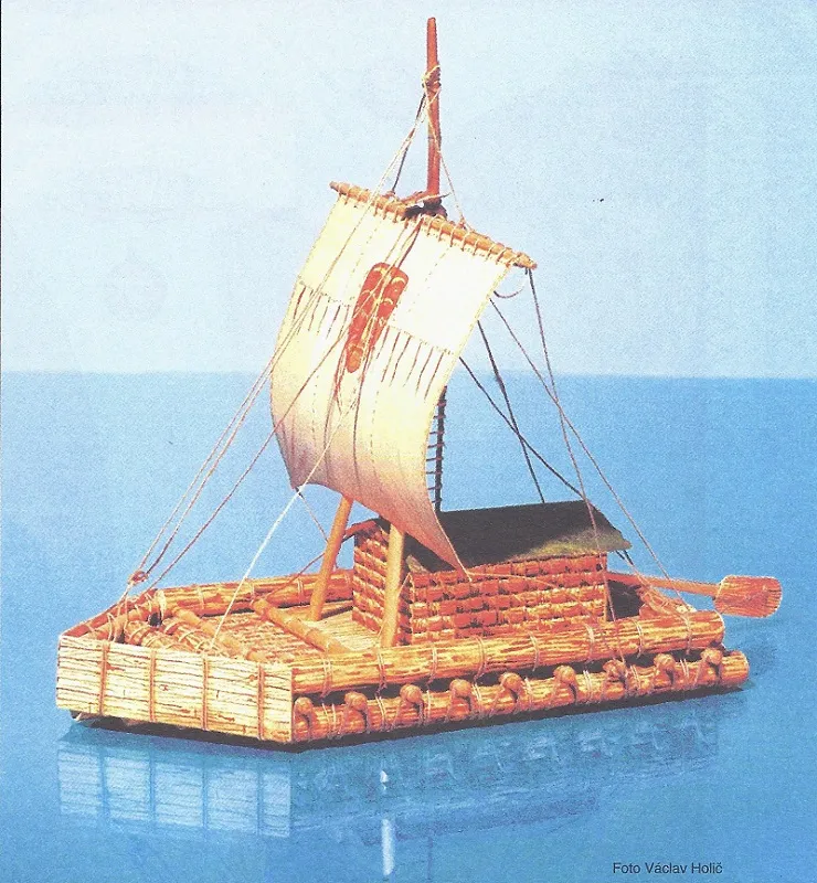 Papierový model Plť Kon-Tiki