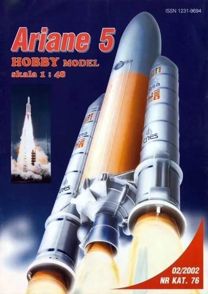 Papierový model - Raketa Ariane 5