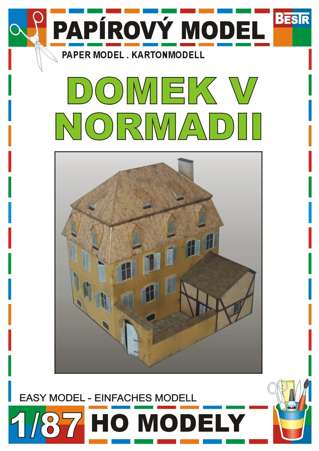 Papierový model - Dom v Normandii 1