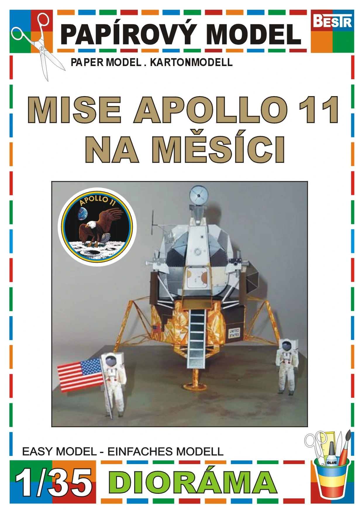 Papierový model - Misia Apollo 11 na Mesiaci