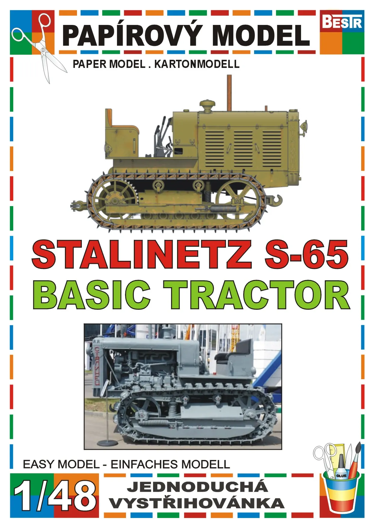 Papierový model - Traktor Stalinets S-65 Basic