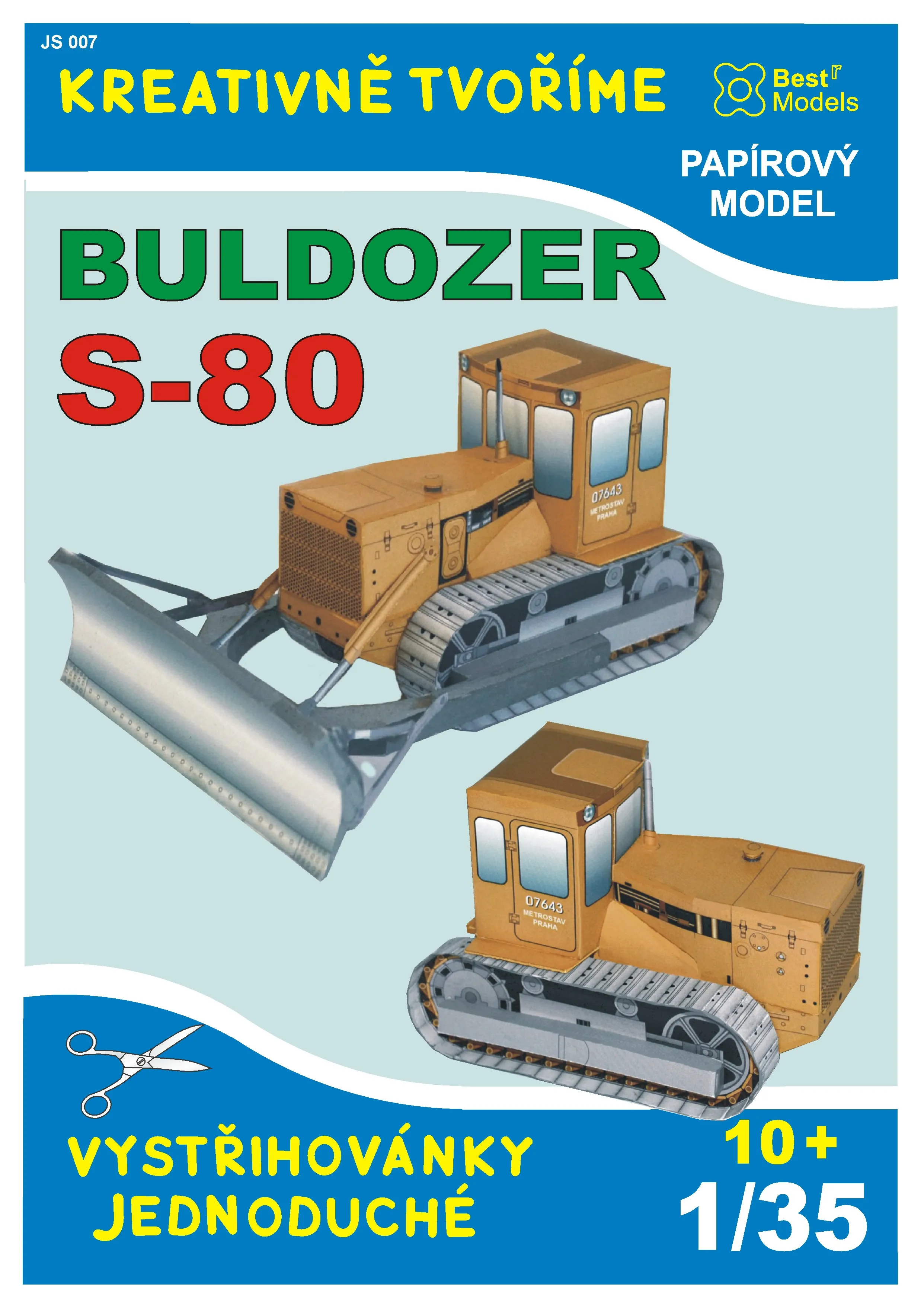 Papierový model - Buldozer Stalinets S-80