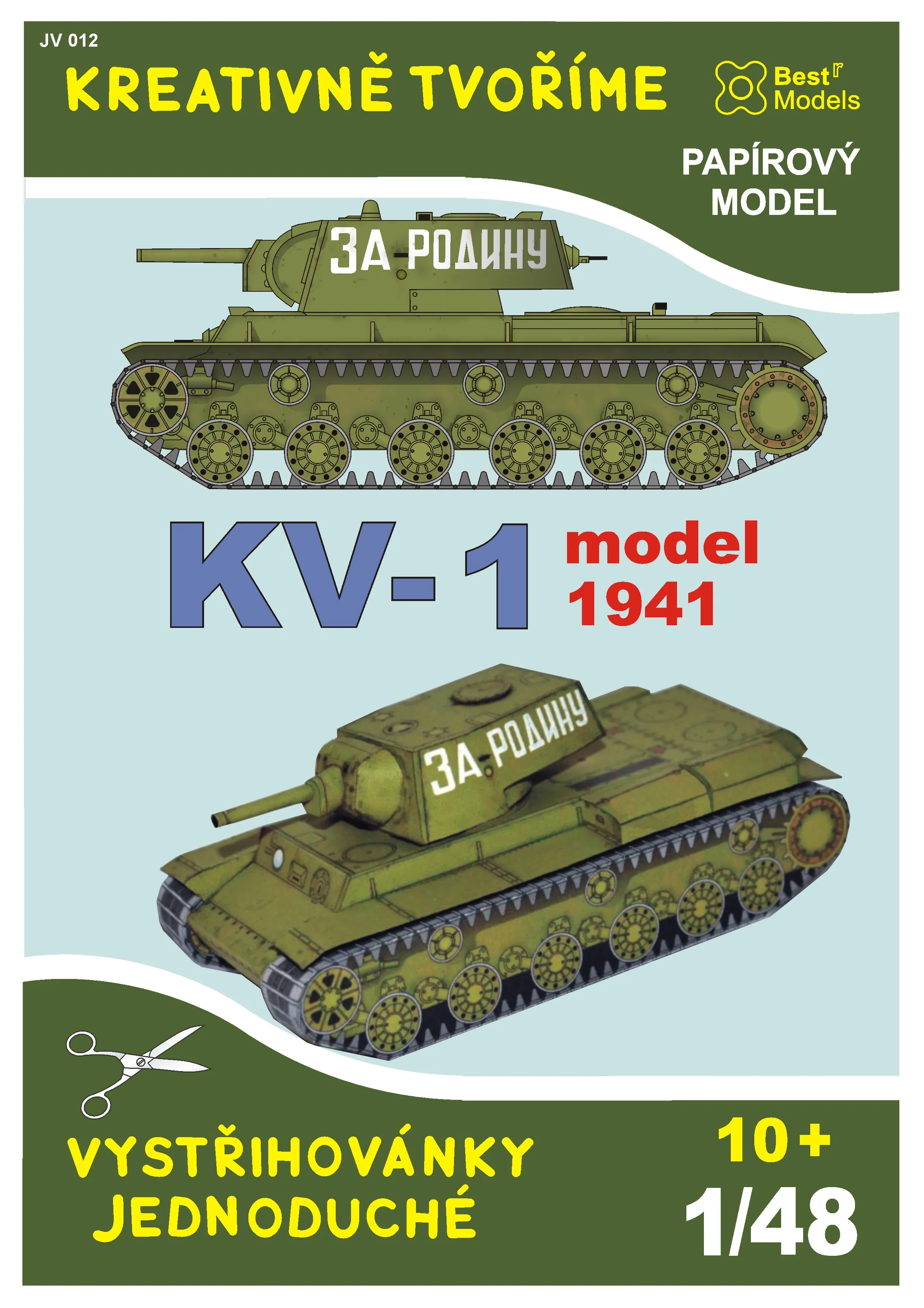 Papierový model - Tank KV-1 model 1941