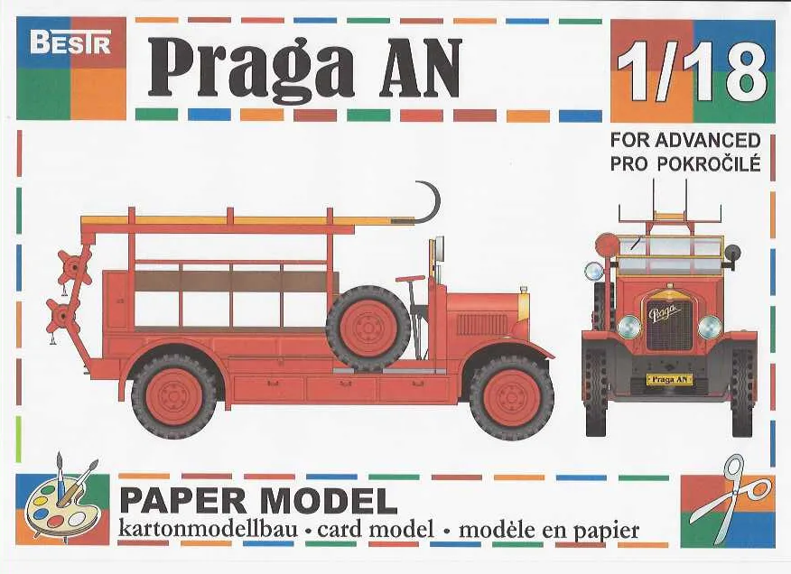 Papierový model - Hasičský automobil Praga AN