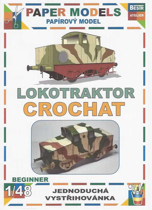 Papierový model - Obrnená lokomotíva Lokotraktor CROCHAT