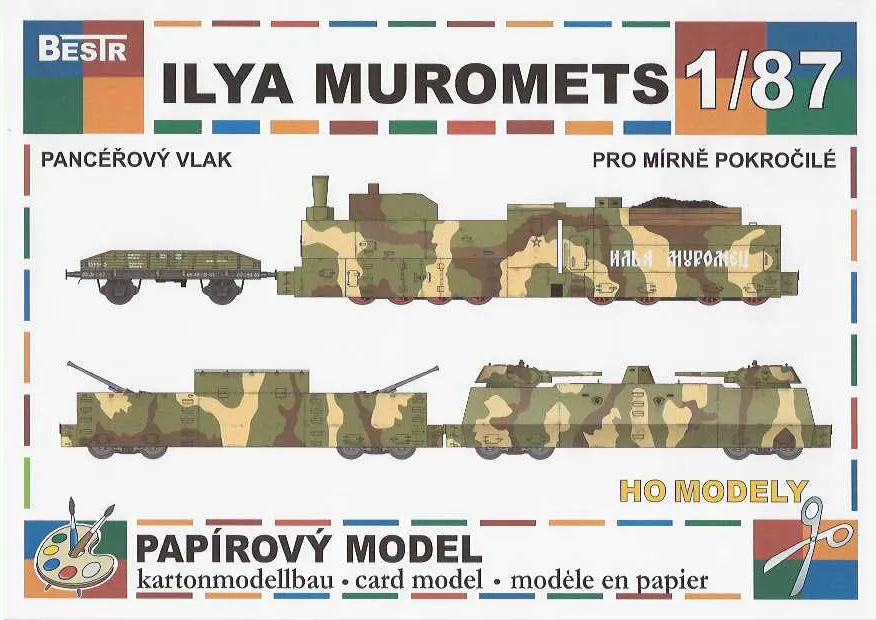 Papierový model - Pancierový vlak Ilya Muromets