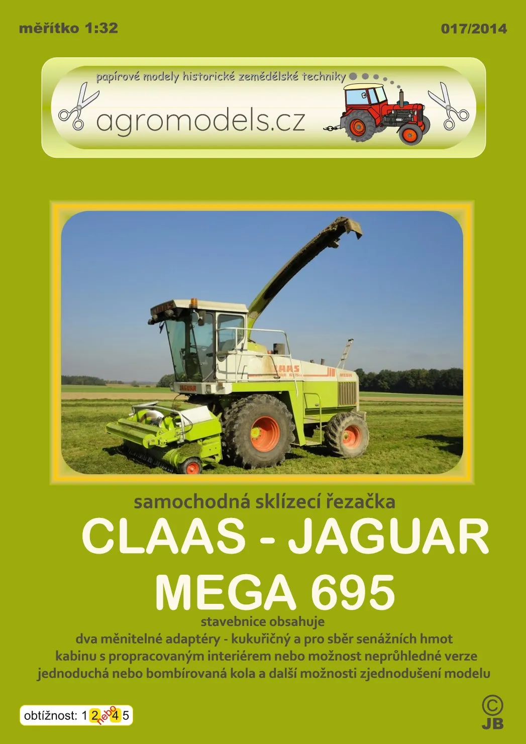 Papierový model Kombajn rezačka Claas-Jaguar Mega 695