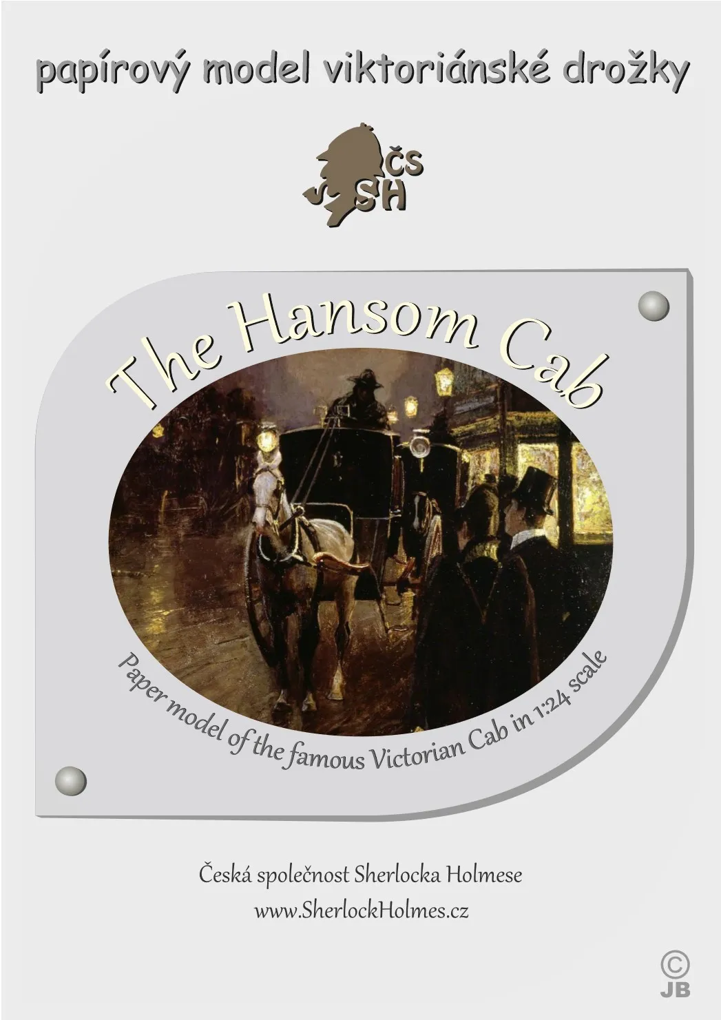 Papierový model Viktoriánska drožka - Hansom Cab