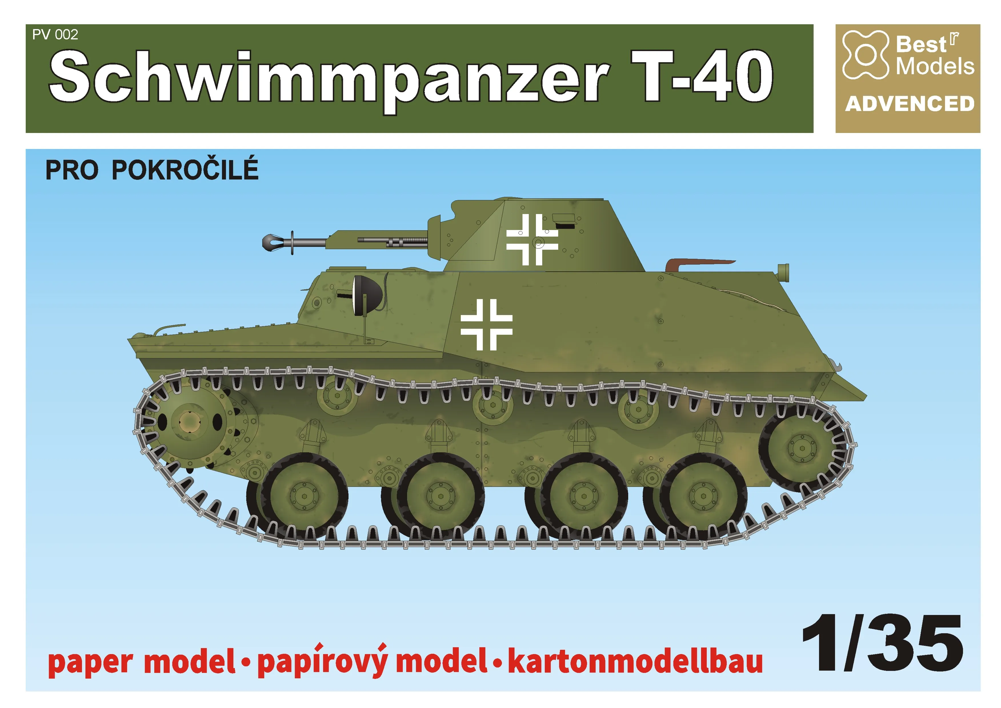 Papierový model - Schwimmpanzer T-40