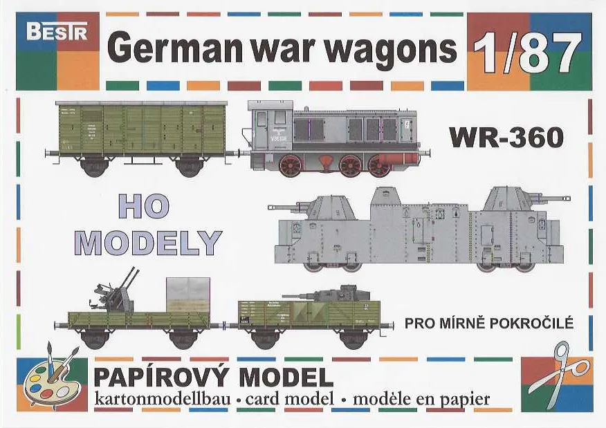 Papierový model - WR-360 Nemecké vojenské vagóny