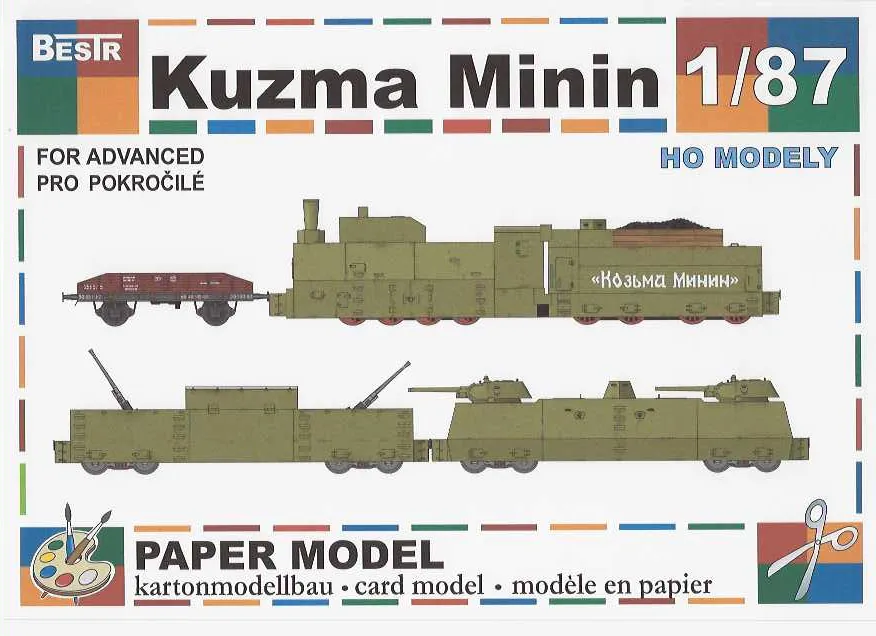 Papierový model - Pancierový vlak Kuzma Minin