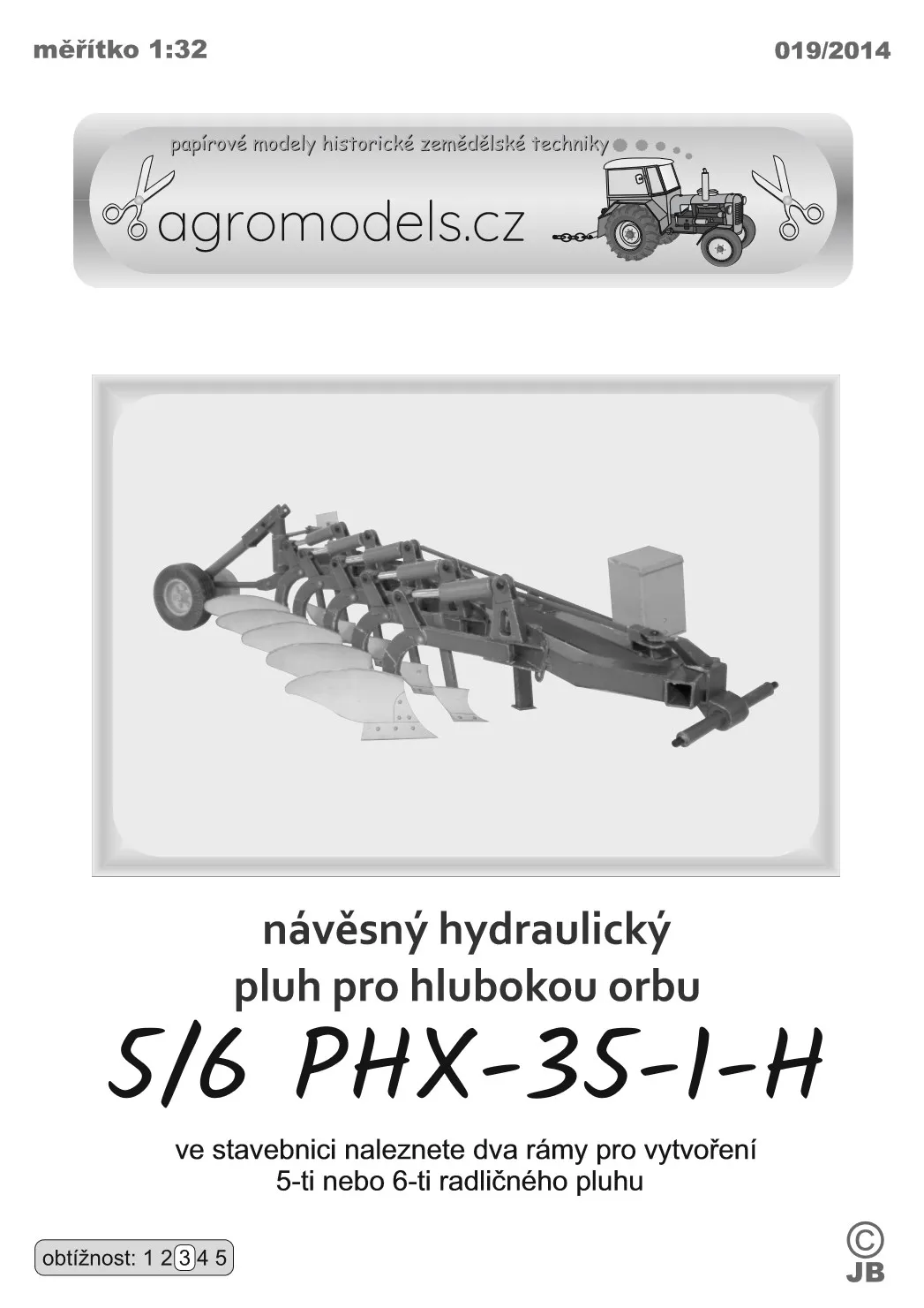 Papierový model Pluh 5/6 PHX-35-1-H