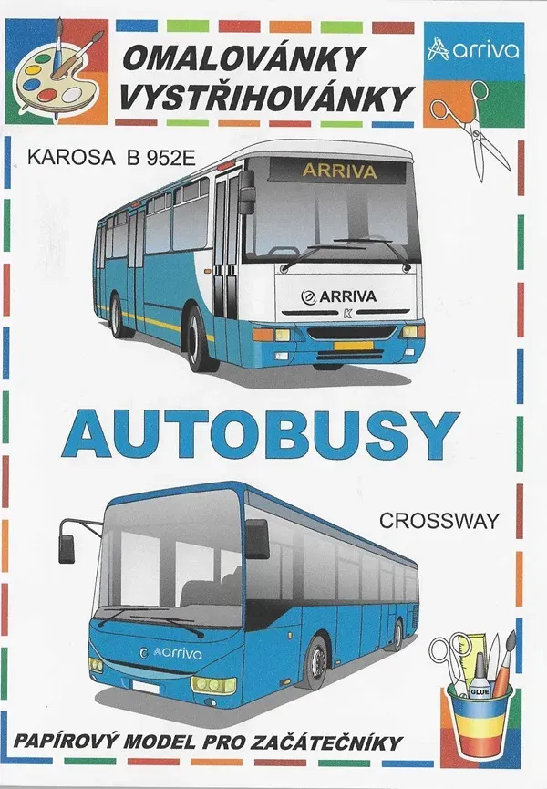 Vymaľuj a vystrihni Bestr A5 Autobusy Karosa a Crossway