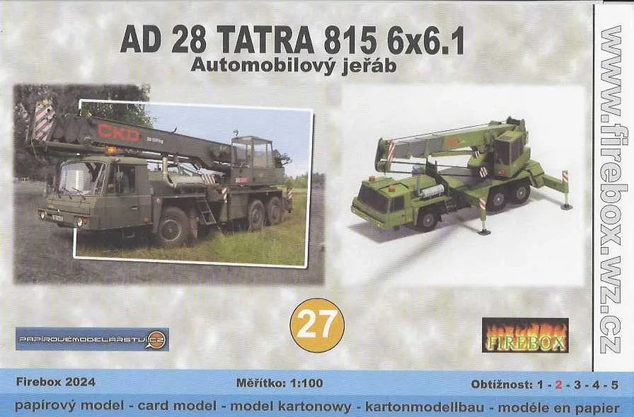 Papierový model - AD 28 Tatra 815 6x6.1