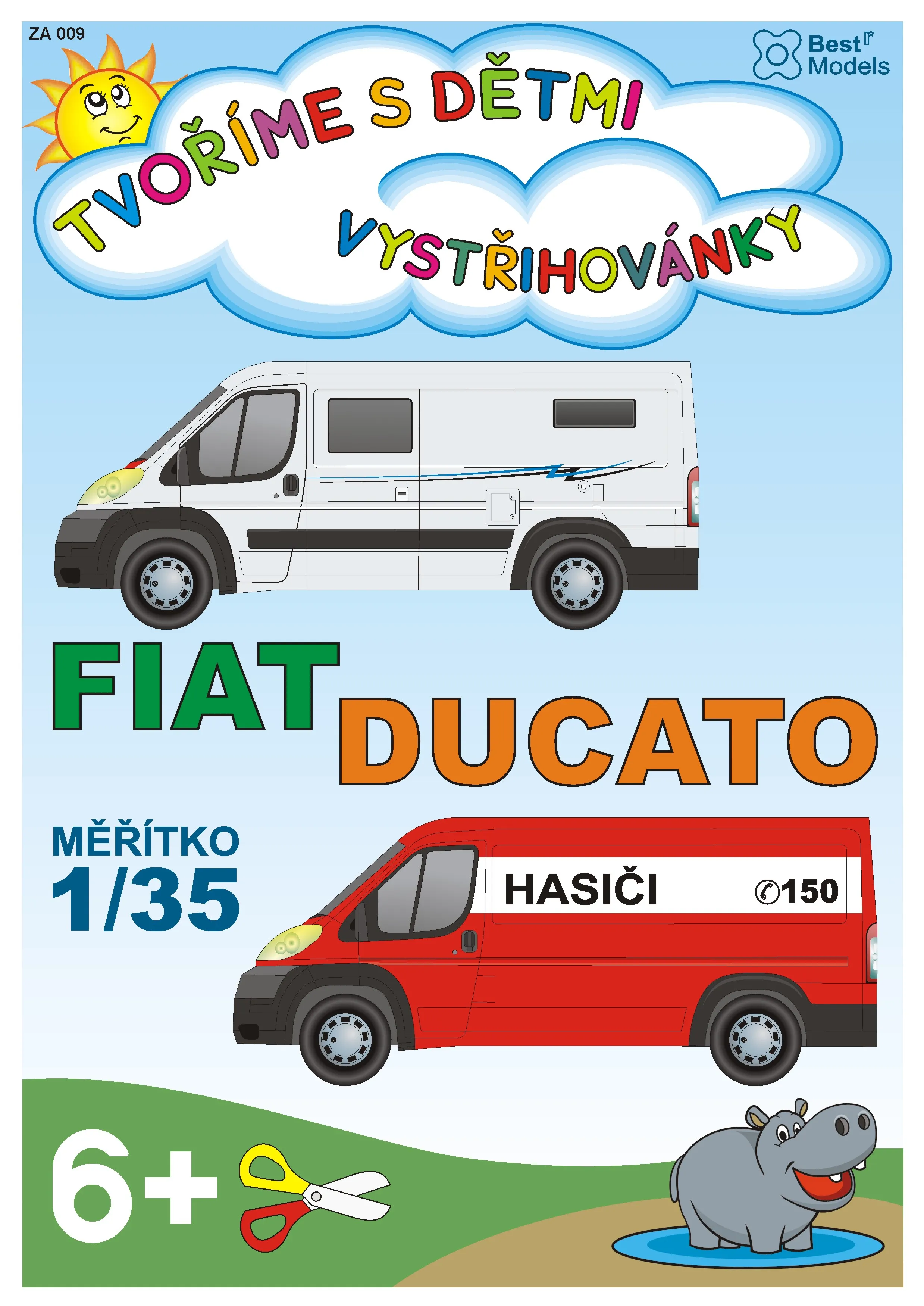 Papierový model - 2x Fiat Ducato