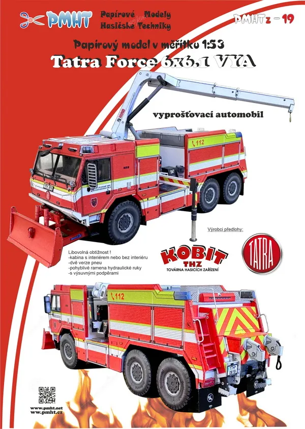 Papierový model - VYA Tatra Force 6x6.1 - vyprosťovací automobil