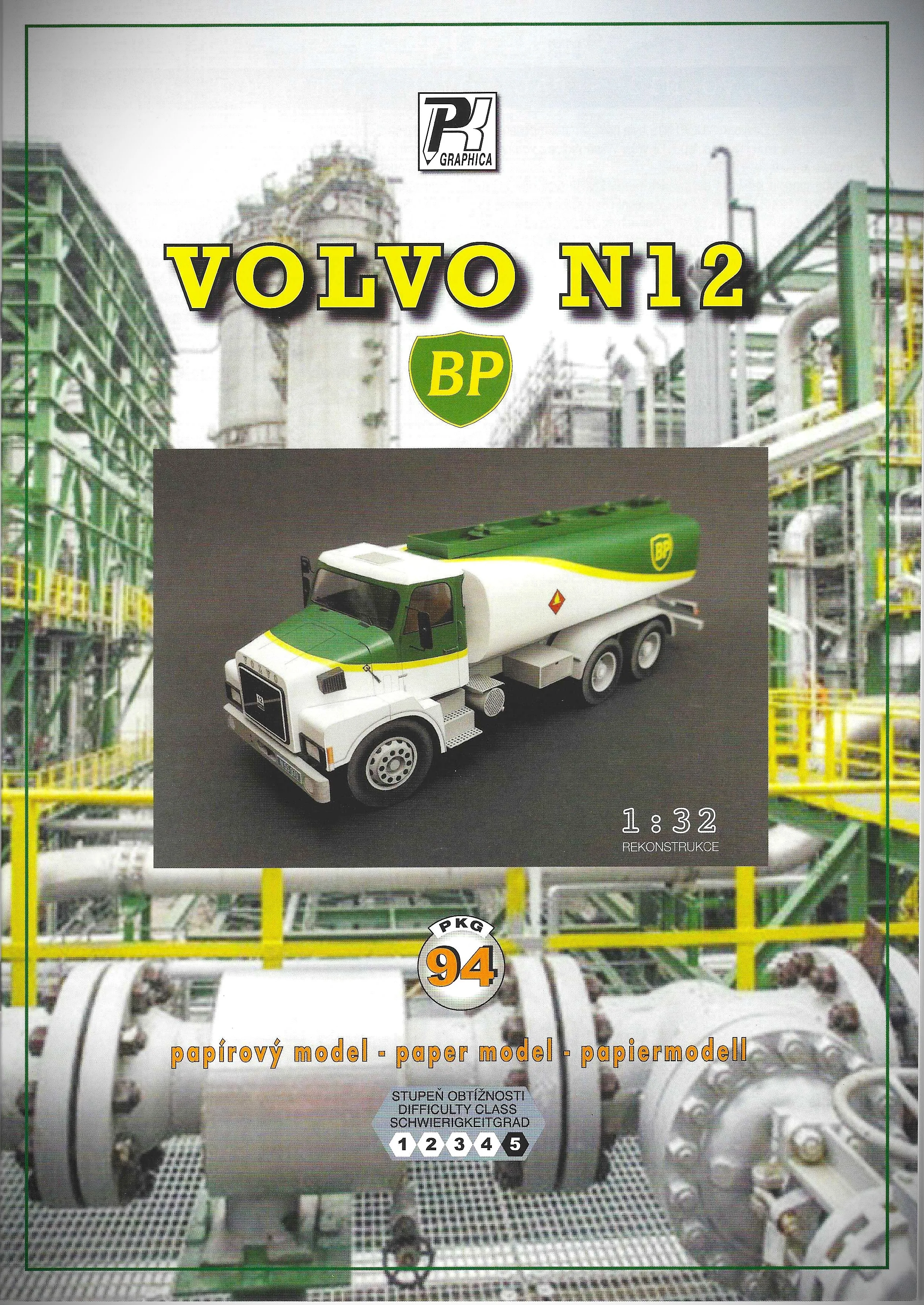 Papierový model - VOLVO N12 s cisternou BP