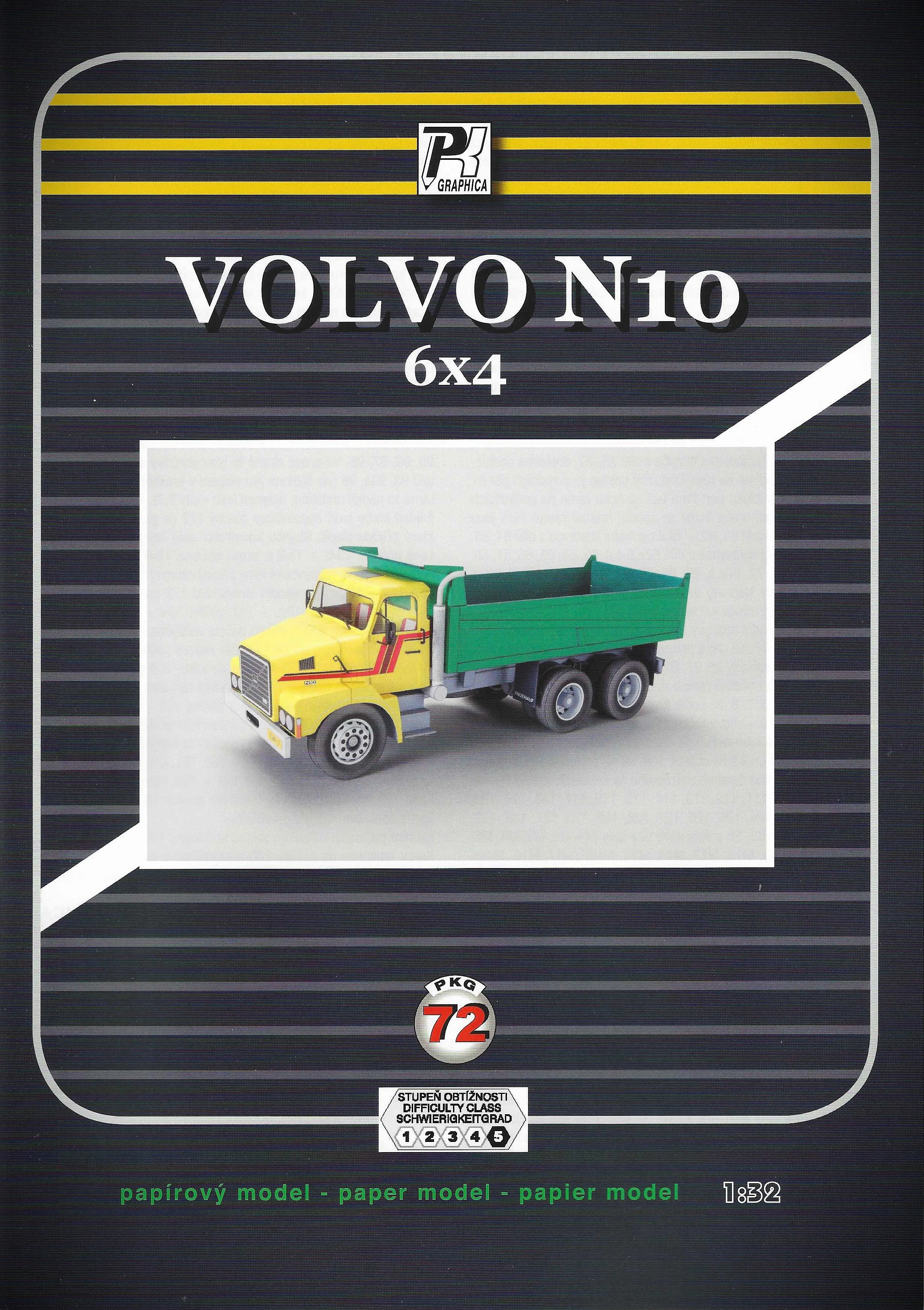 Papierový model - VOLVO N10 6×4 Sklápač