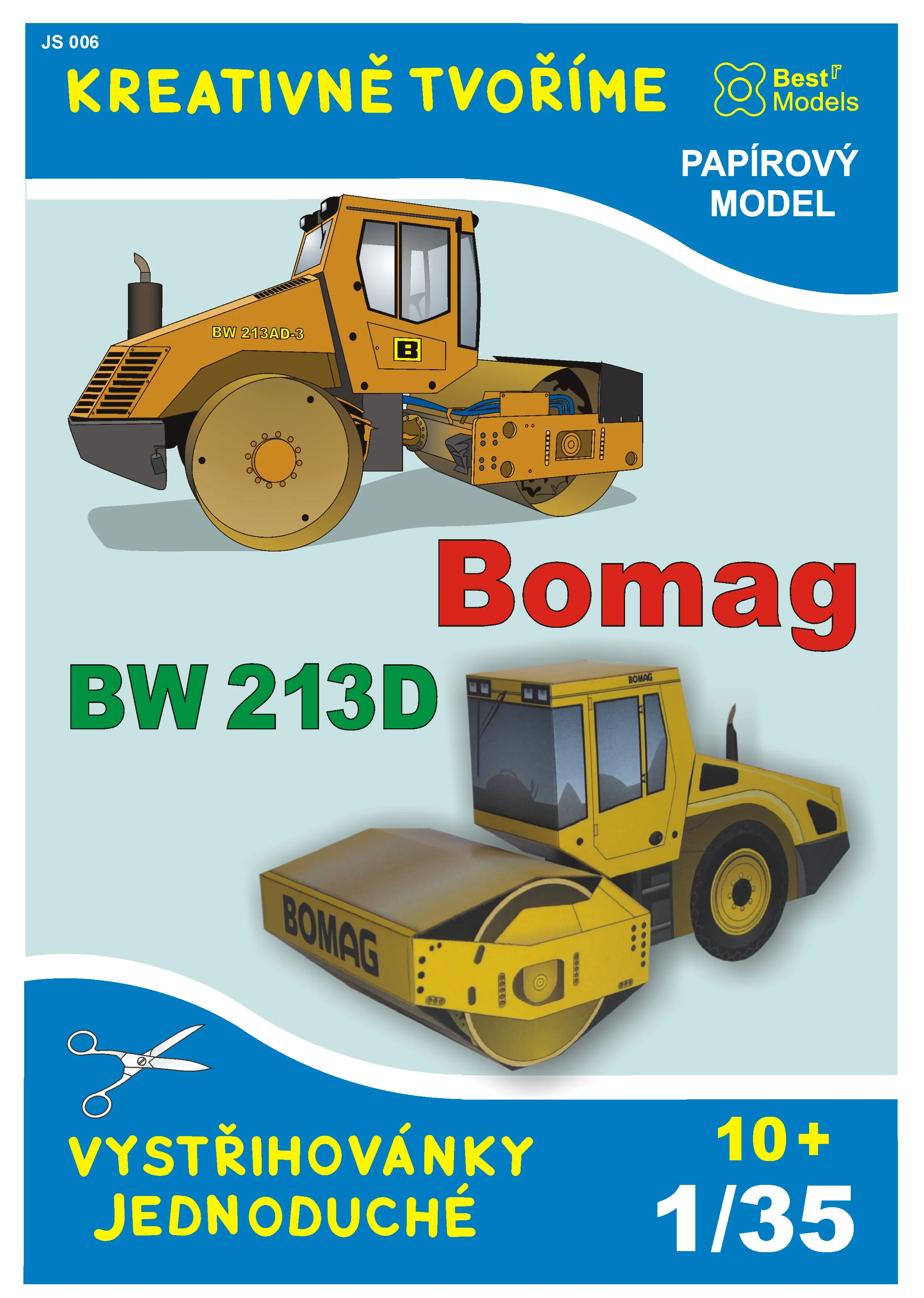 Papierový model - Valec Bomag BW 213D