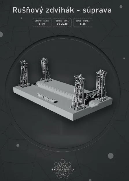 Papierový model - Rušňový zdvihák - súprava