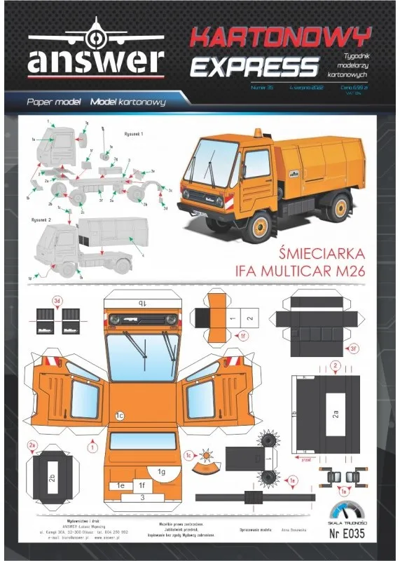 Papierový model - IFA Multicar M26 Smetiari