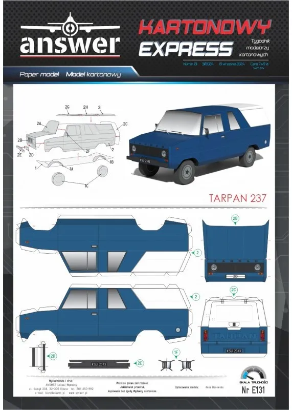 Papierový model - Tarpan 237