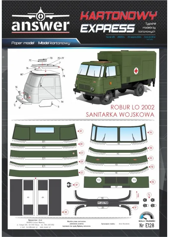 Papierový model - Robur LO 2002 Vojenská sanitka