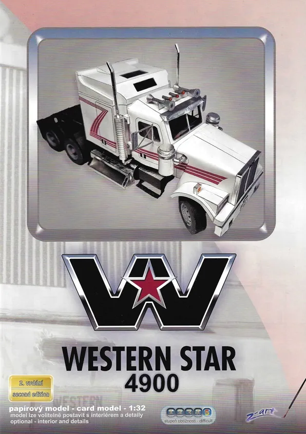 Papierový model - Ťahač WESTERN STAR 4900 - 2. vydanie