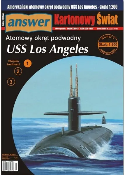 Papierový model - Atómová ponorka USS Los Angeles