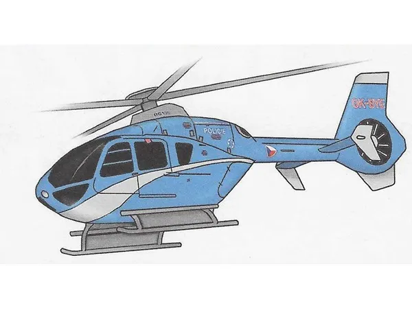 Papierový model Policajný vrtuľník Eurocopter EC-135T-2