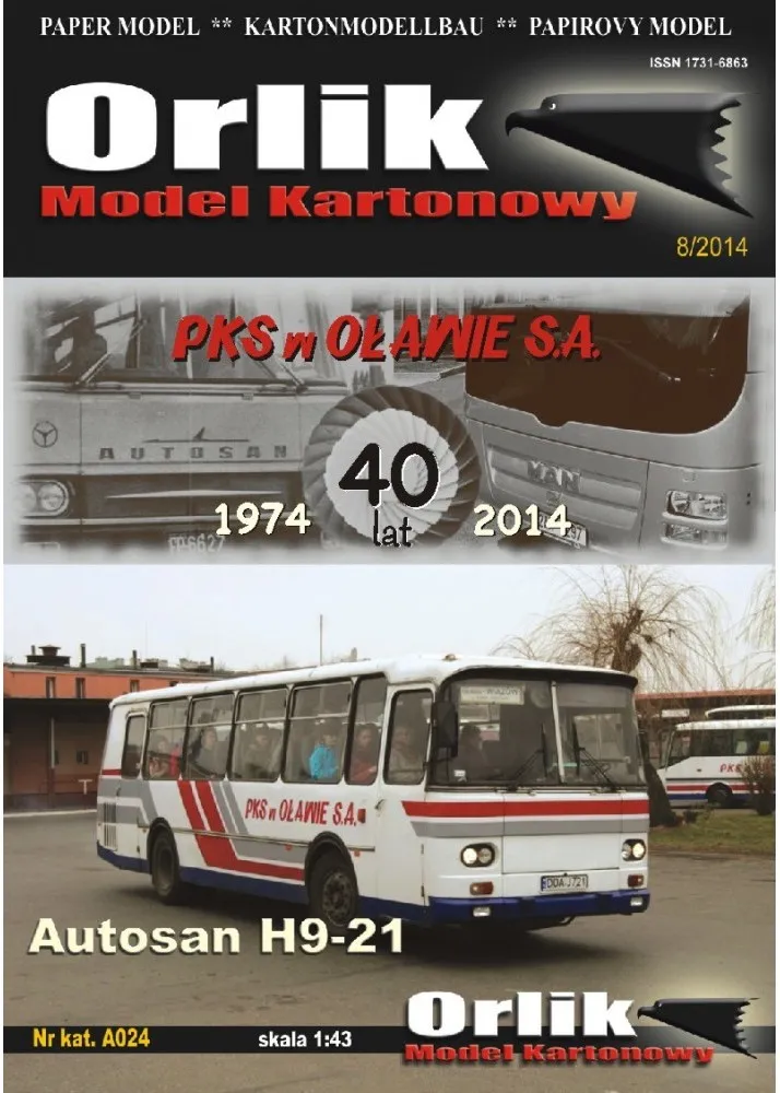 Papierový model - Autobus Autosan H9-21