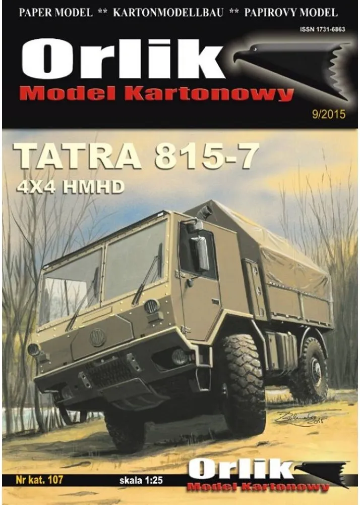 Papierový model - Vojenský valník Tatra 815-7 4x4 HMHD