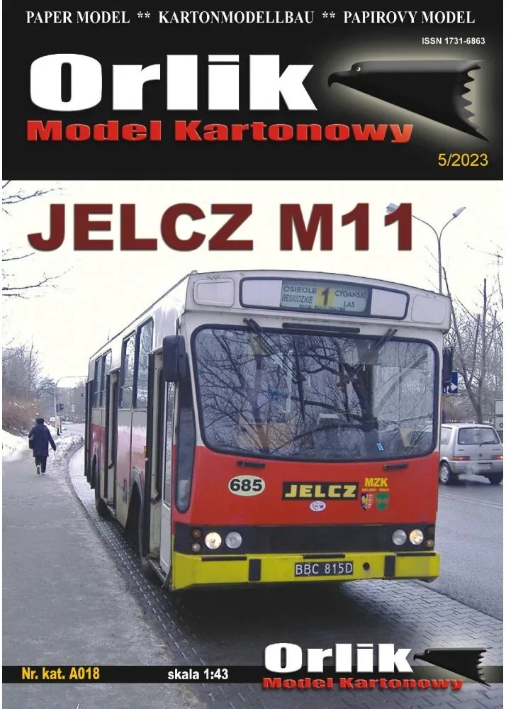 Papierový model - Autobus Jelcz M11