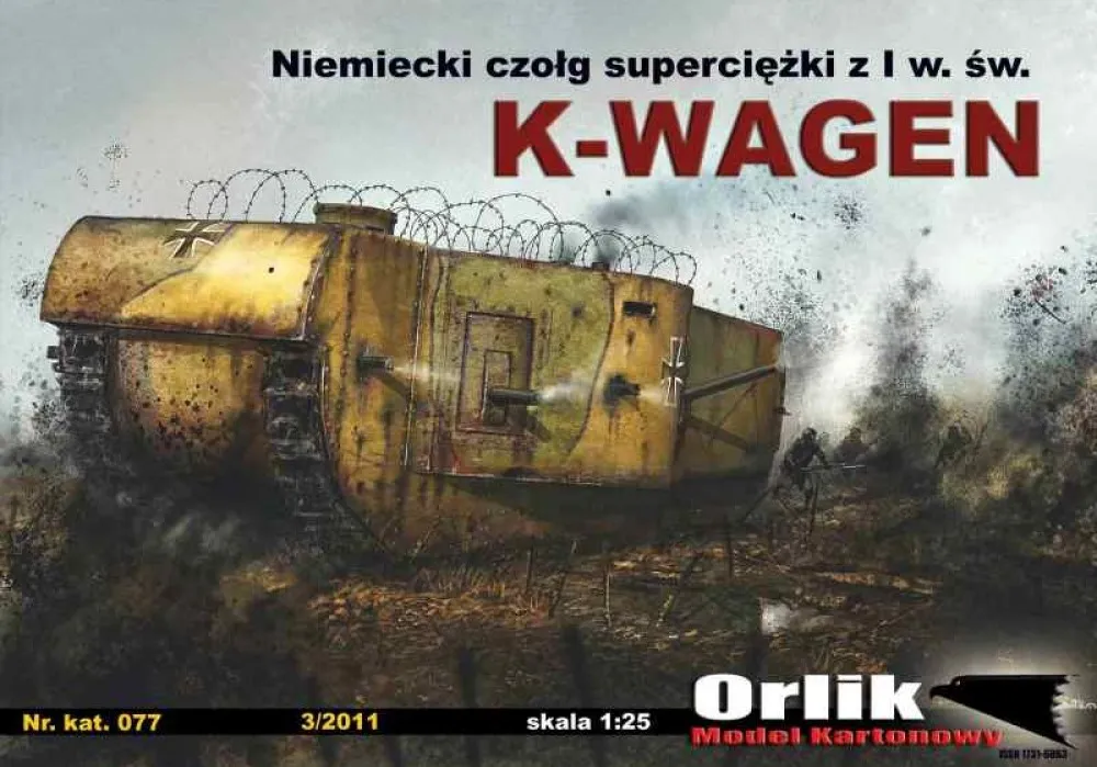 Papierový model - Nemecký superťažký tank K-Wagen