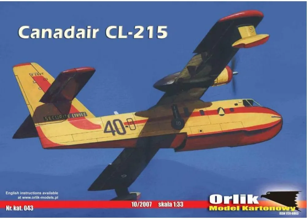 Papierový model - Hasičské lietadlo Canadiar CL-215