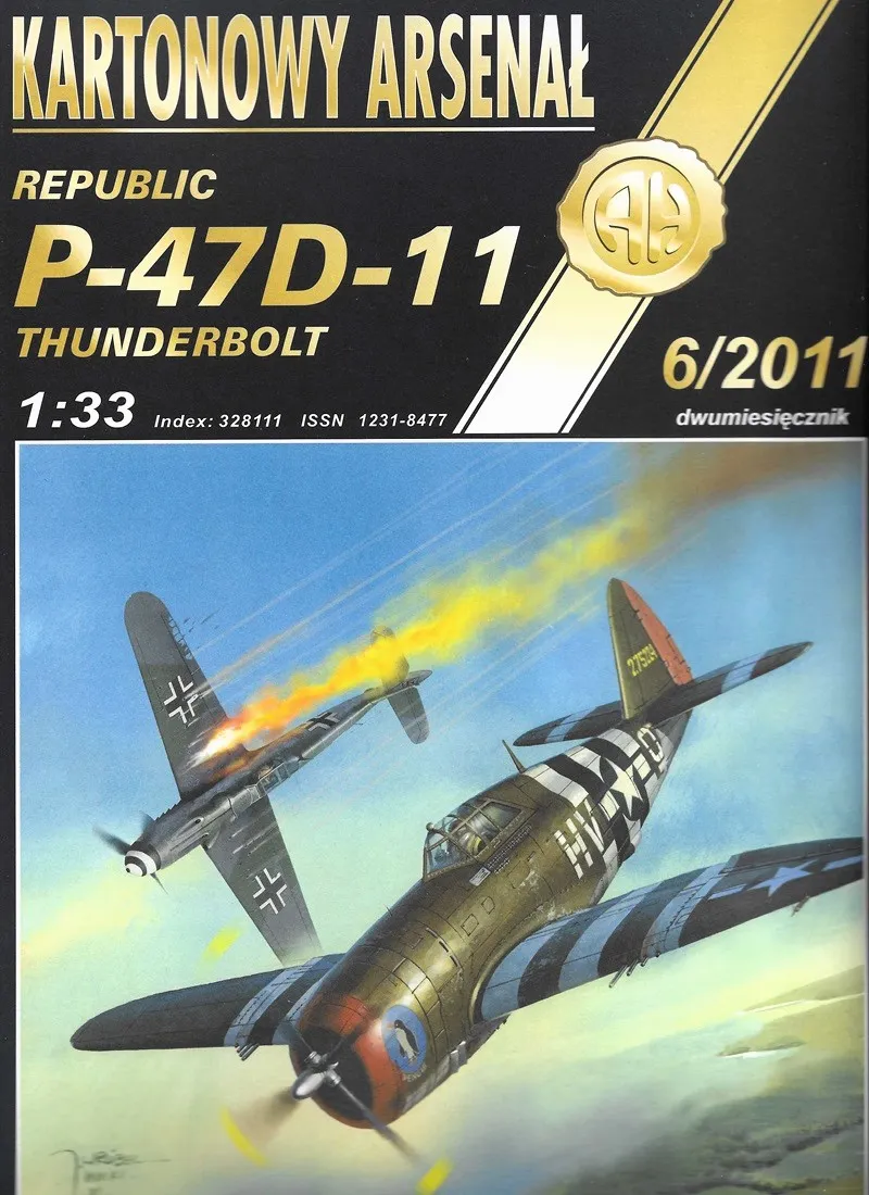 Papierový model Lietadlo Republic P-47D-11 Thunderbolt