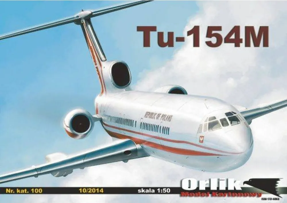 Papierový model - Dopravné lietadlo Tu-154M