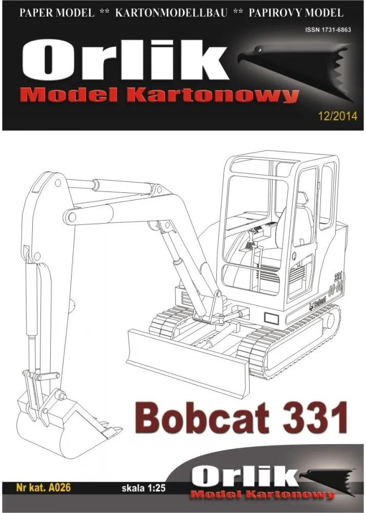 Papierový model - Bager BOBCAT 331