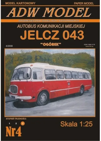 Papierový model - Autobus Jelcz 043 MPK / Škoda RTO MHD