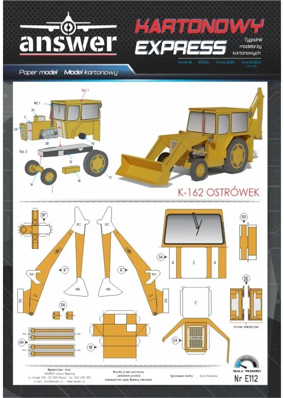 Papierový model - Bager K-162 Ostrowek