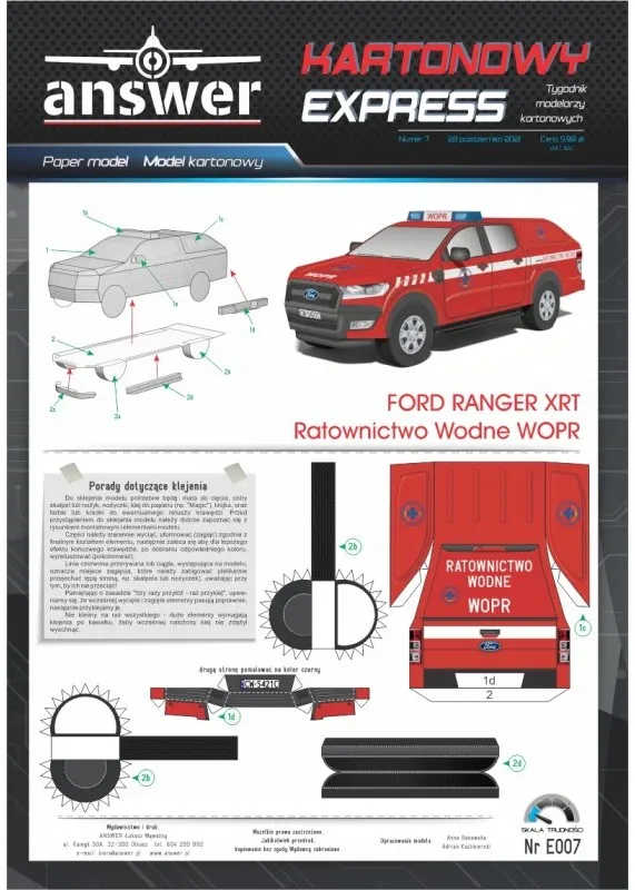 Papierový model - Ford Ranger XRT WOPR