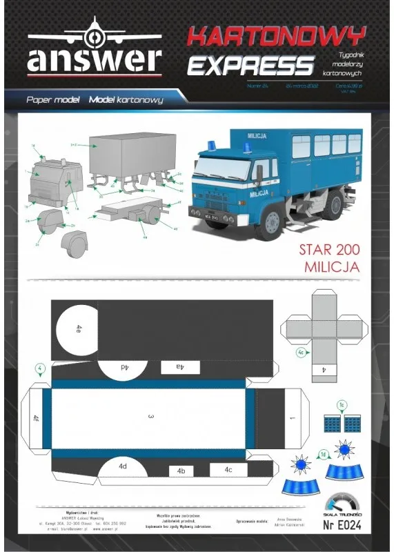 Papierový model - STAR 200 Milicja