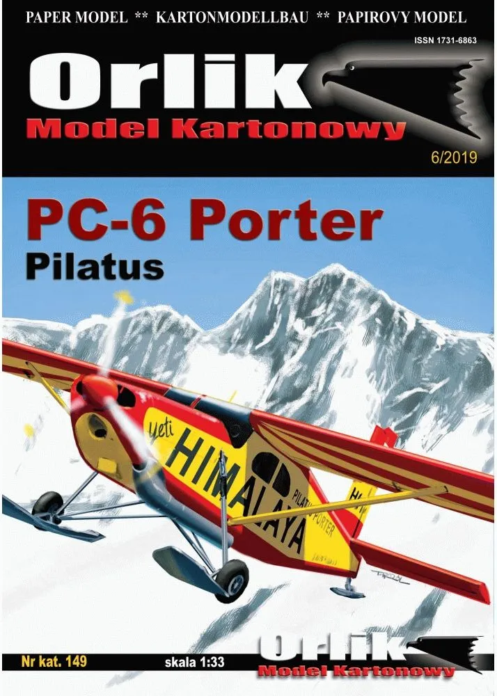 Papierový model Lietadlo Pilatus PC-6 Porter