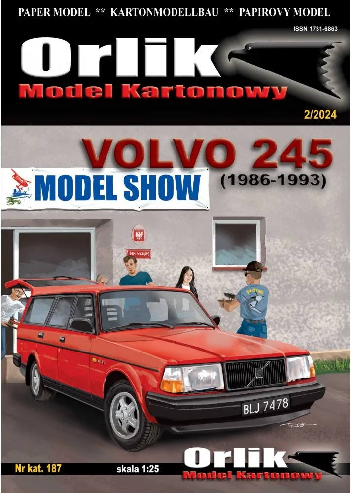 Papierový model Volvo 245 Kombi 86-93