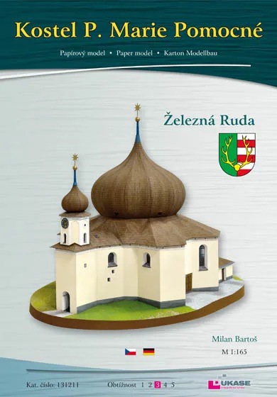 Papierový model Kostol P. Márie Pomocnej z Hviezdy – Železná Ruda