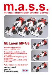 Papierový model McLaren MP4/8 GP Europa 1993 + Laser